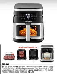 سرخ‌کن بدون روغن دیجیتال گوسونیک مدل GAF-847