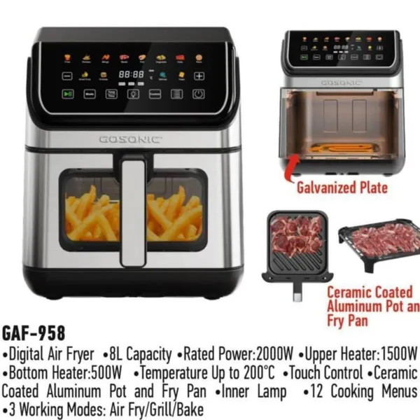 سرخکن بدون روغن دیجیتال گوسونیک مدل GAF-958
