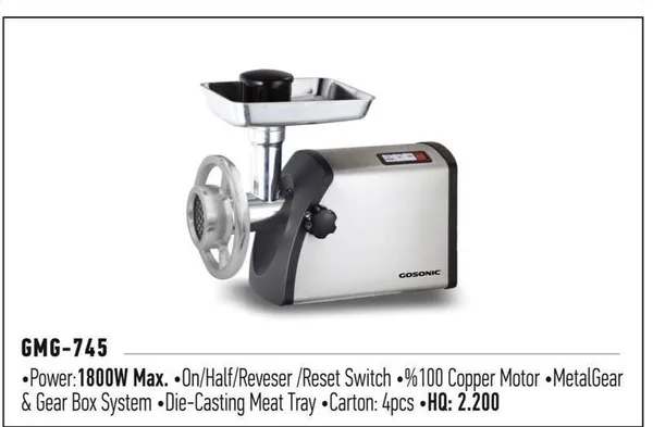 چرخ گوشت گوسونیک مدل GMG-745